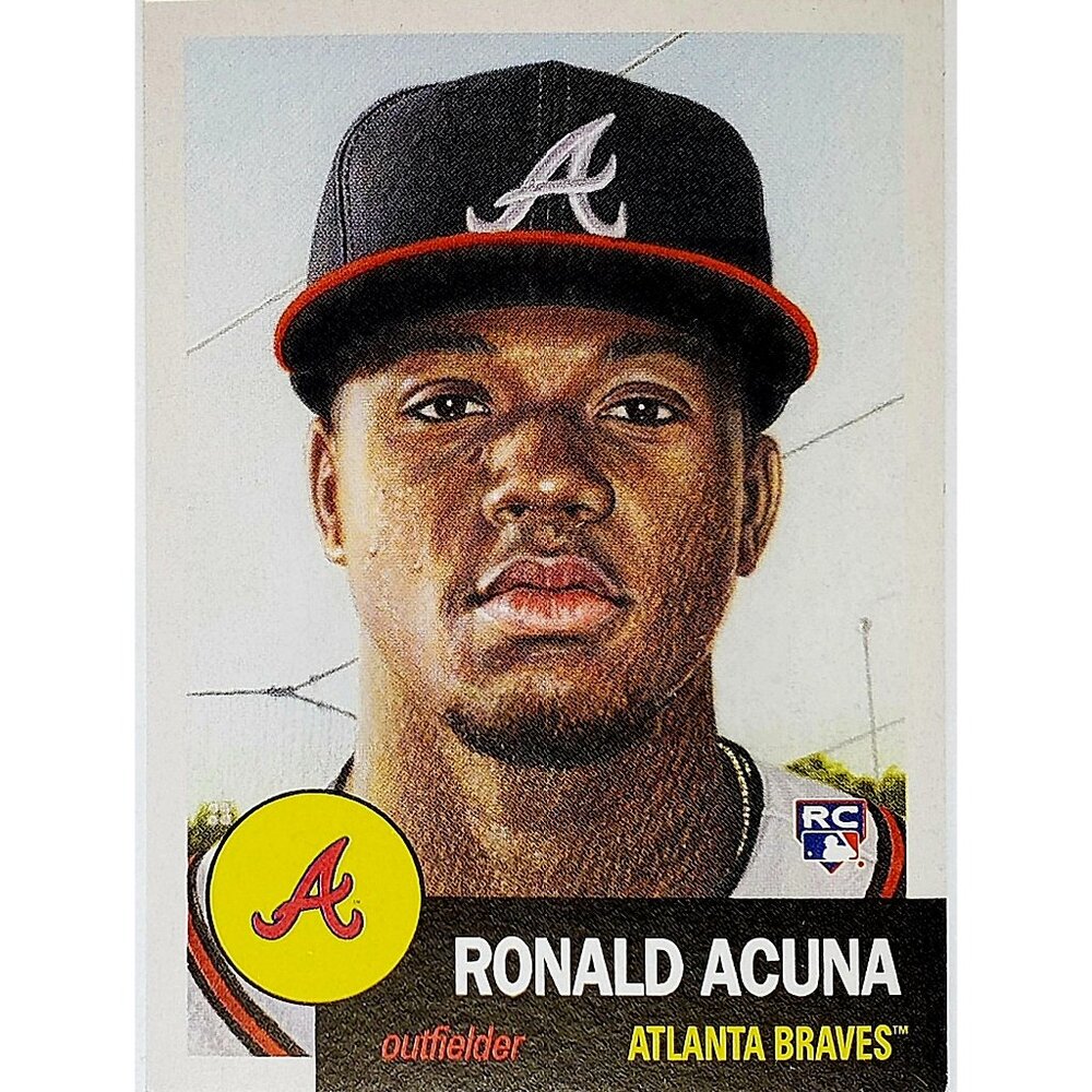 RONALD ACUNA JR ROOKIE "LIVING" 2018 TOPPS LIVING #19, ATLANTA BRAVES, MVP, ROY!